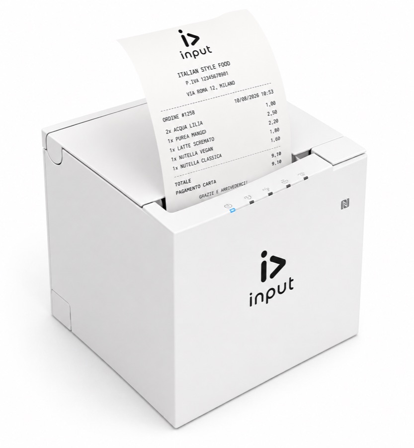 Stampante termica INPUT con scontrino di produzione
